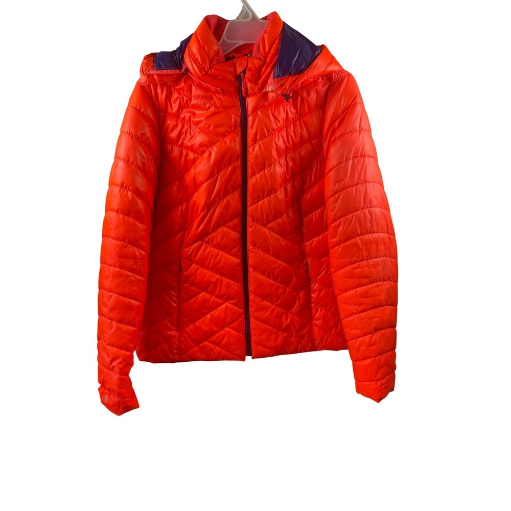 Tek Gear Coat Womens Large Puffer Jacket Hooded Quilted Full Zip Lifestyle